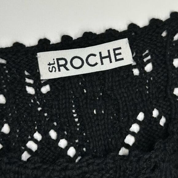 NWT | St. Roche | Knit Peplum Top | Black | Medium - Picture 6 of 16